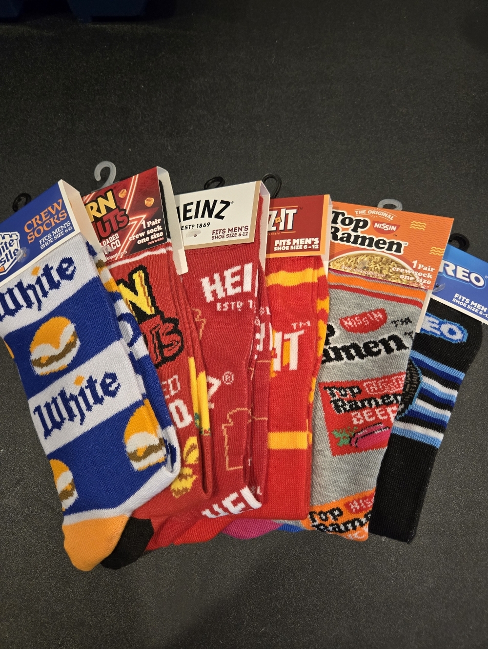 Choose ONE NWT Novelty Food-Themed Crew Socks - Assorted Colors